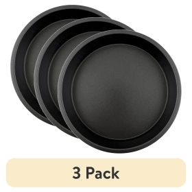 (3 pack) Nonstick Steel 9" x 9" Round Cake Pan, Dark Gray (3 pack) Nonstick Steel 9" x 9" Round Cake Pan, Dark Gray